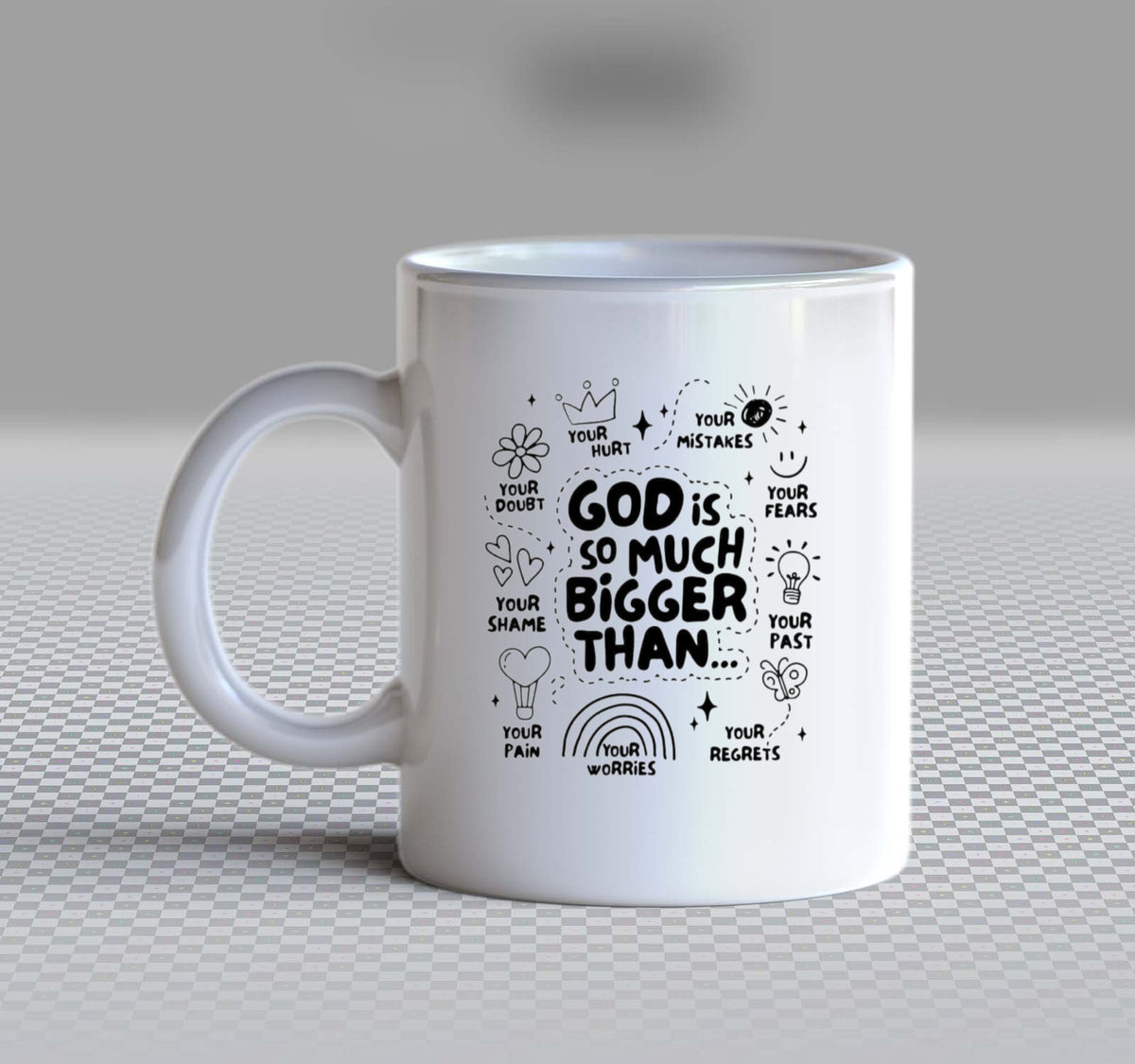 God is so much bigger than Mug White 115
