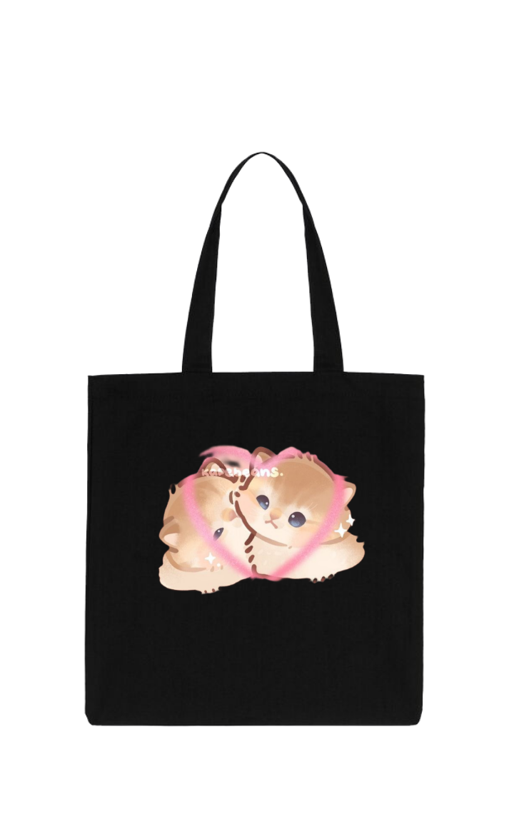 cat tote bag Black 38