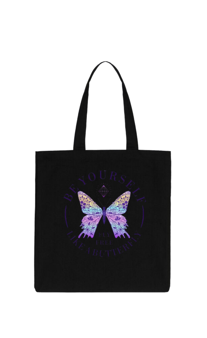 butterflies tote bag Black 38