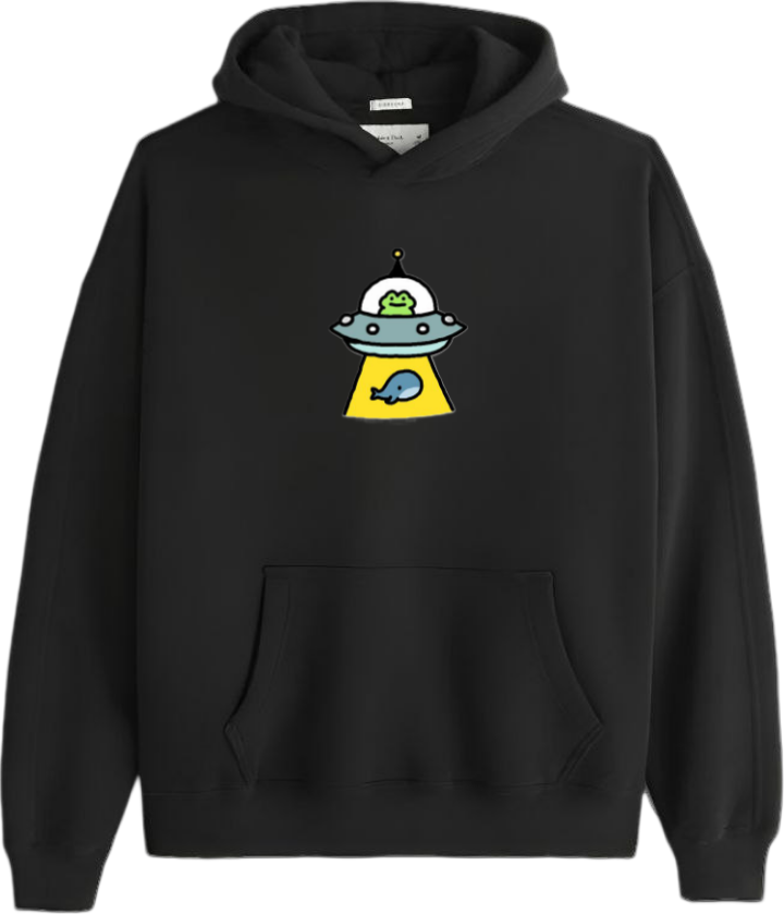 Frog Oversize Hoodie Black 37