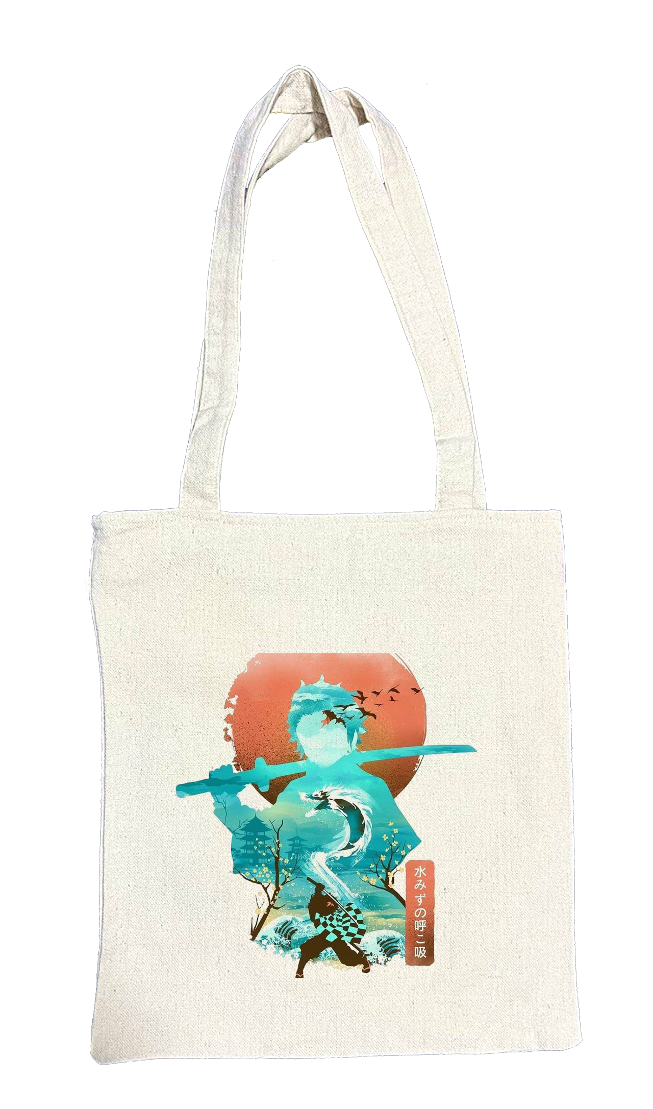 Anime Demon slayer nezuko tanjiro tote bag Beige 38