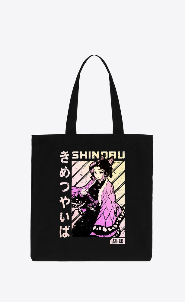 Anime Demon slayer nezuko tanjiro tote bag Black 38