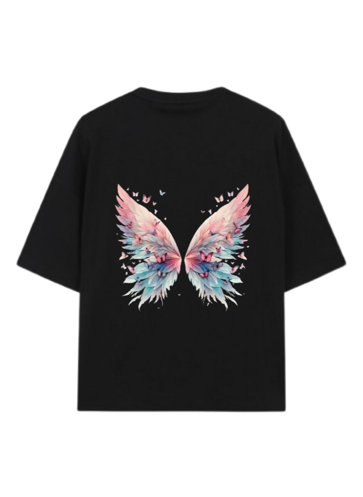 butterflies t- shirt Black Back 38