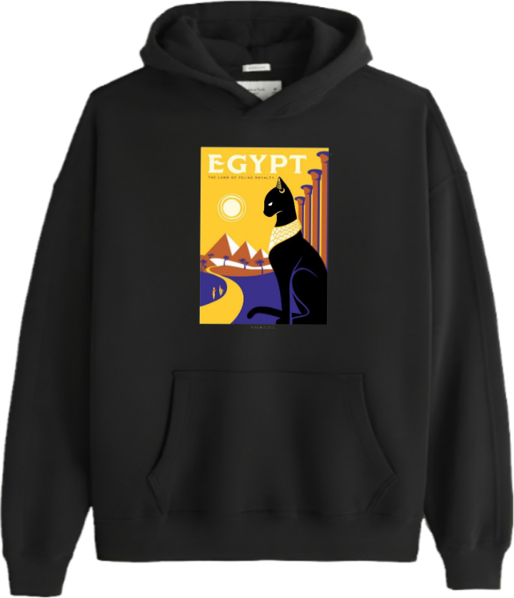 Egypt Over Size hoodie Black 38