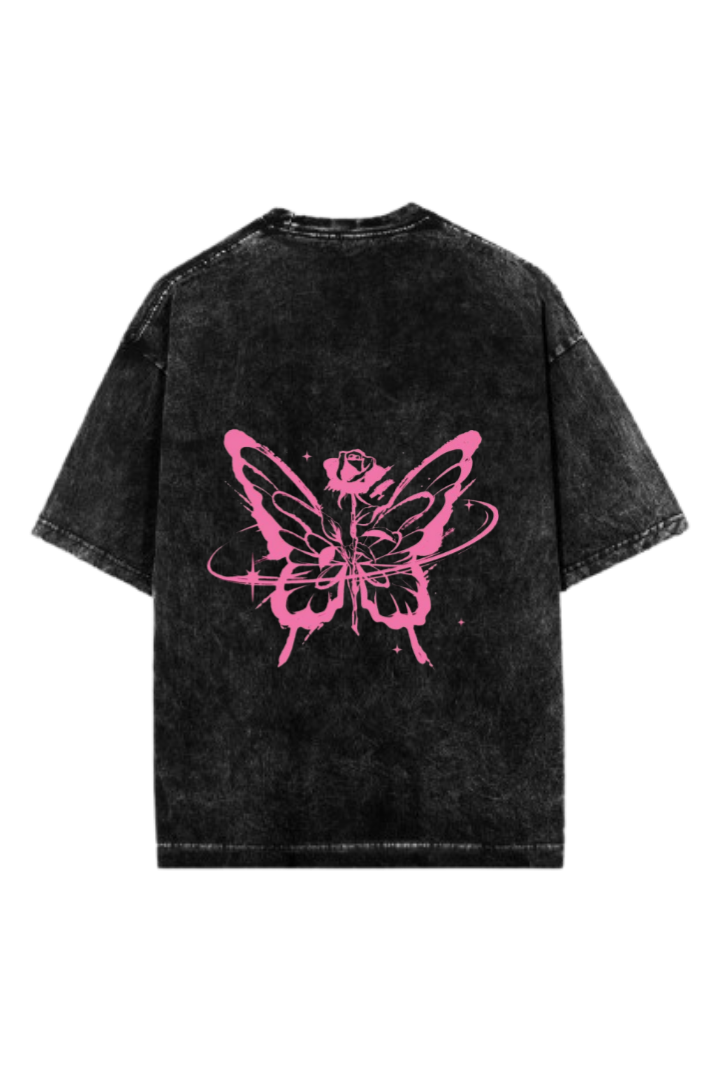 butterflies One Size t- shirt Washed Back 38