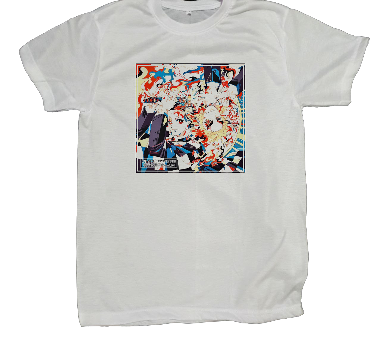 Anime Demon slayer nezuko tanjiro t- shirt fit White 38