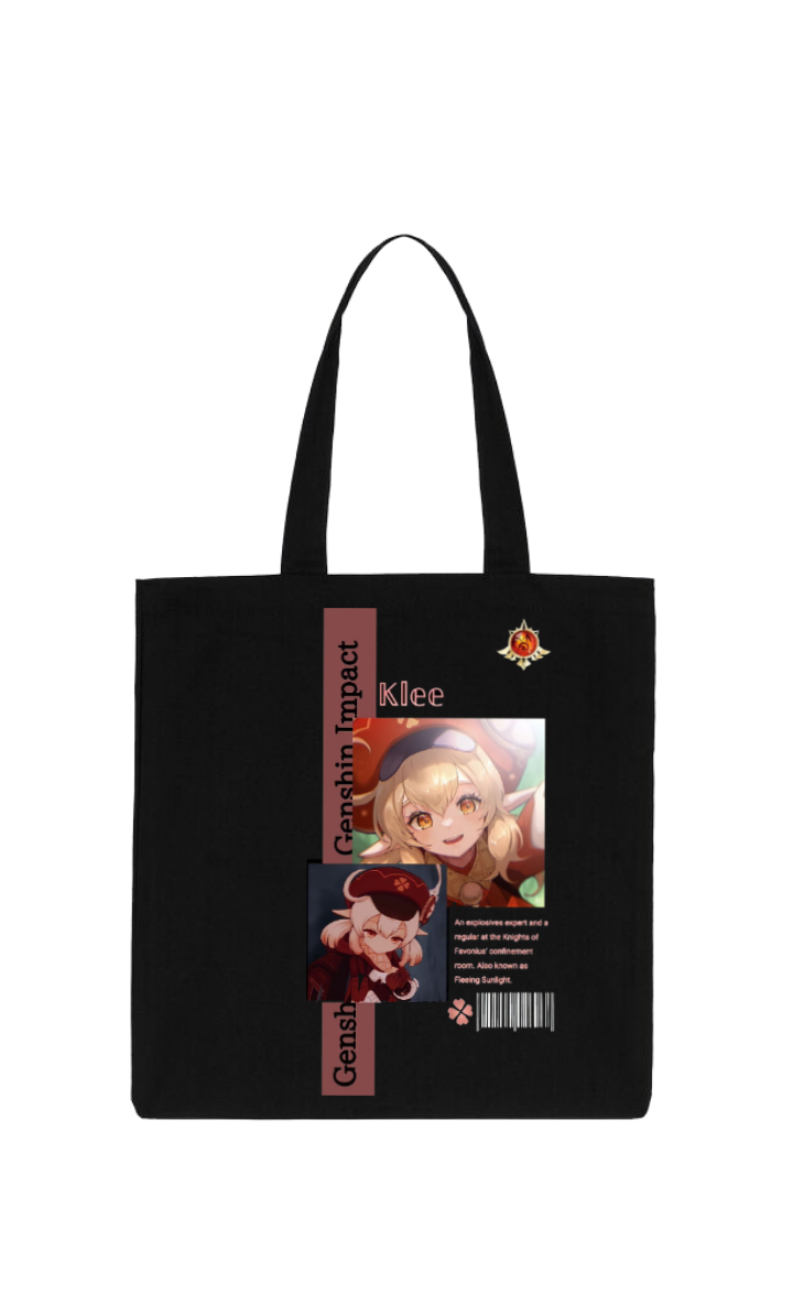 Genshin Impact Klee tote bag Black 39