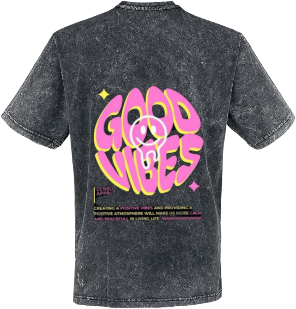 Good Vibes t- shirt One Size Washed Back 39