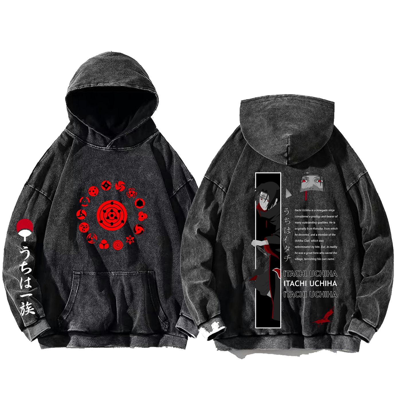 Naruto Shippuden One Size hoodie Washed Back 39
