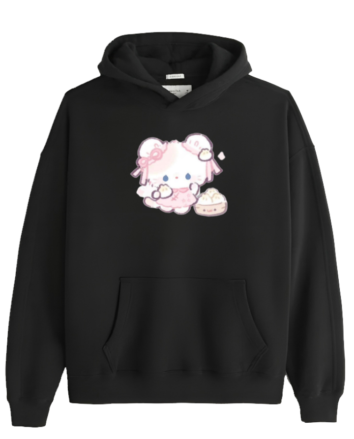 bunny Oversize Hoodie Black 39