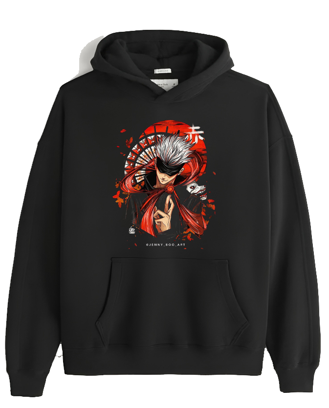 jujutsu kaisen GOJO Oversize Hoodie Black 39