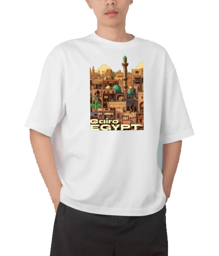 Egypt t- shirt Over Size White 39
