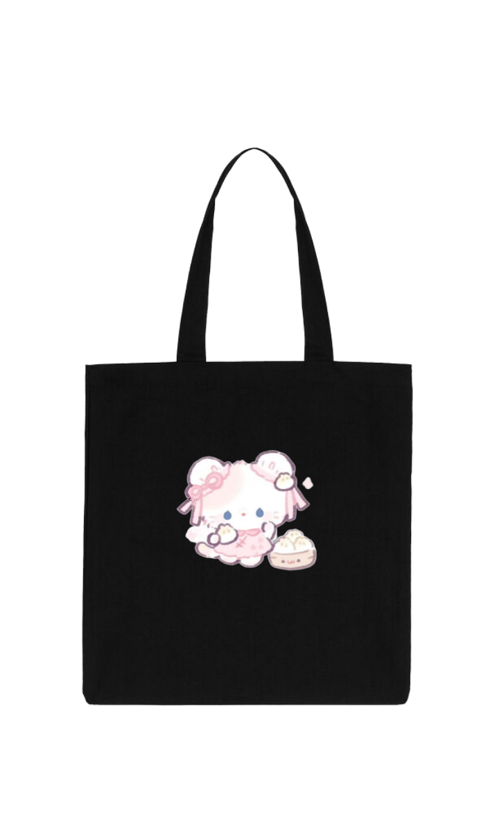 bunny tote bag White 39