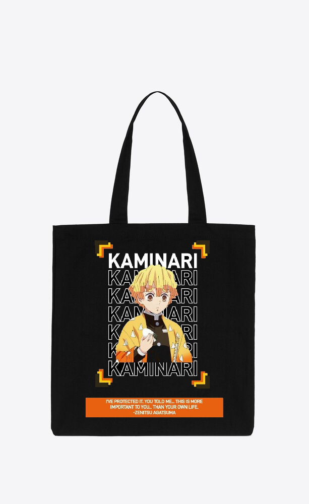 Anime Demon slayer nezuko tanjiro tote bag Black 39