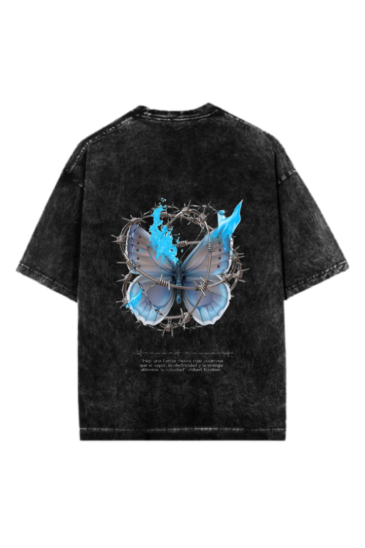 butterflies One Size t- shirt Washed Back 39