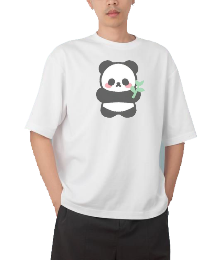 PANDA Oversize Hoodie White 3