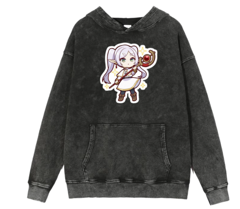 Frieren Beyond Journey's End One Size hoodie Washed 3