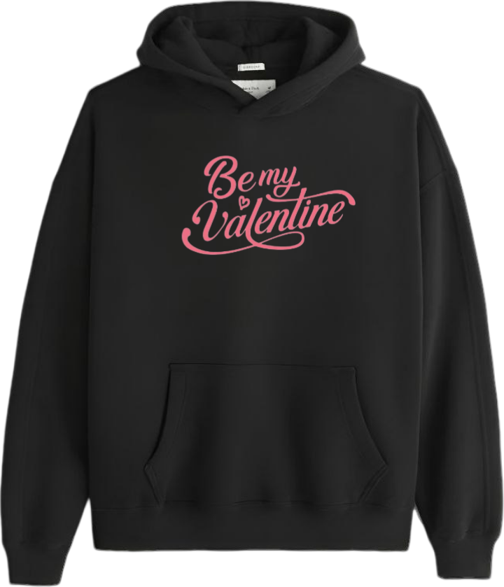 VaIentine coupIe Oversize Hoodie Black 3