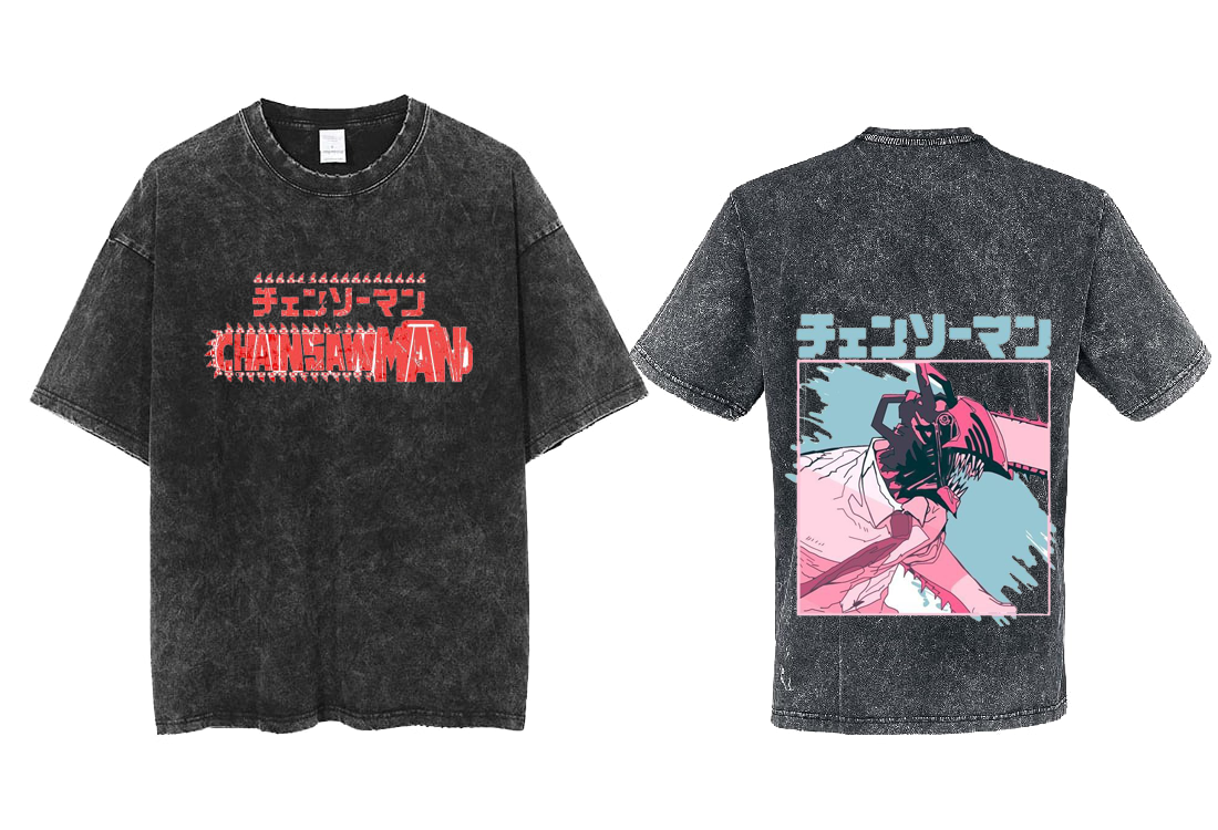Chainsaw Man t- shirt One Size Washed Back 2
