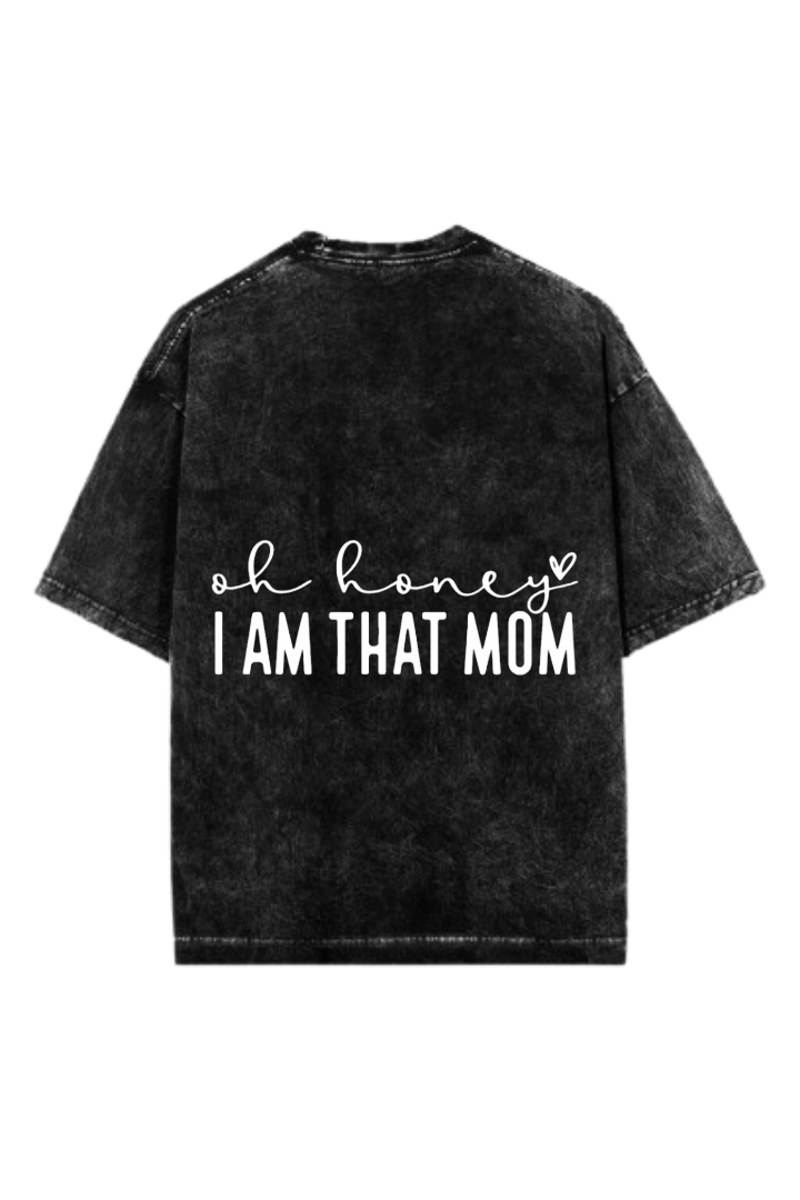 Mom dad parents One Size t- shirt Washed Back 3