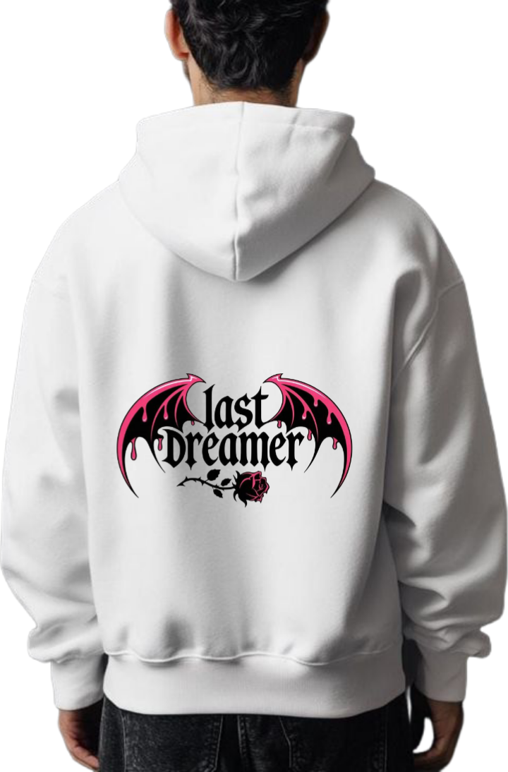 Goth Oversize Hoodie White Back 3