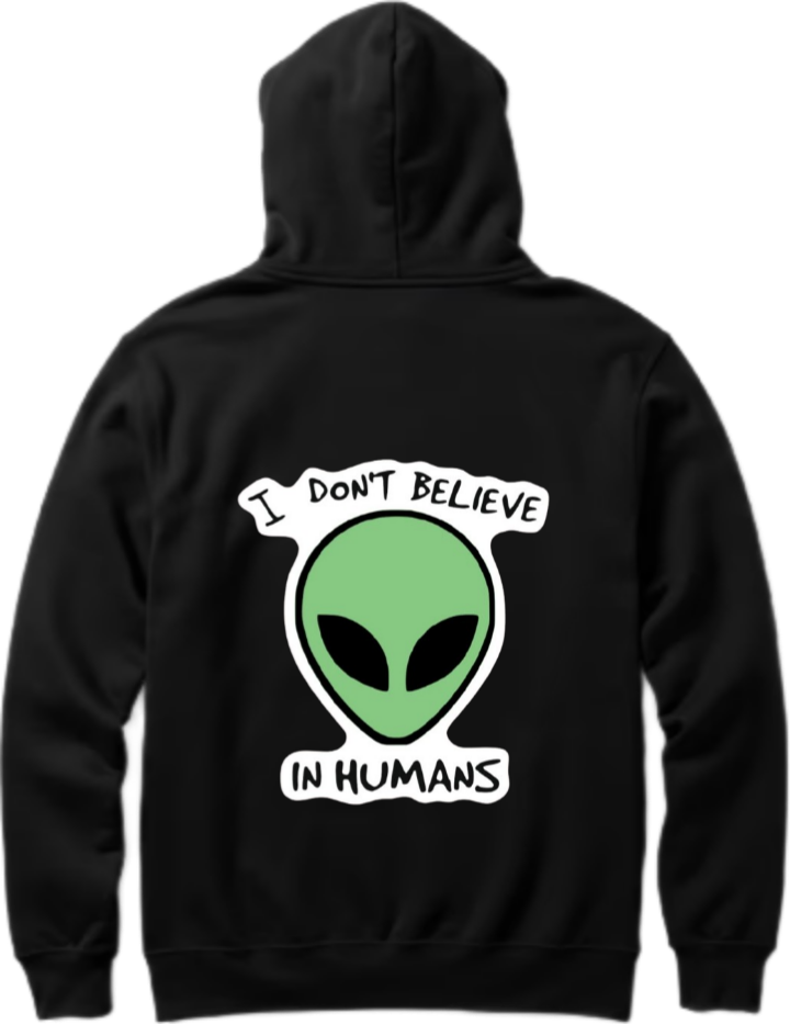 aliens Oversize Hoodie Back Black 3