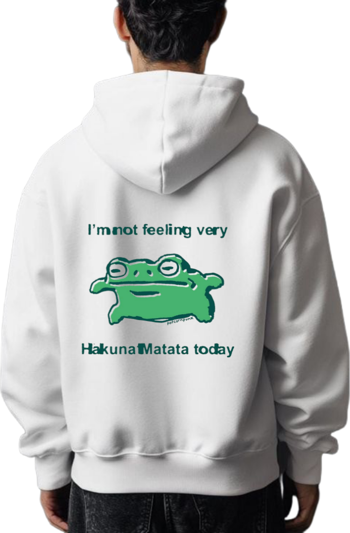 frog Oversize Hoodie White Back 3