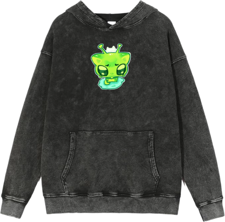 aliens Oversize Hoodie Washed gray 3