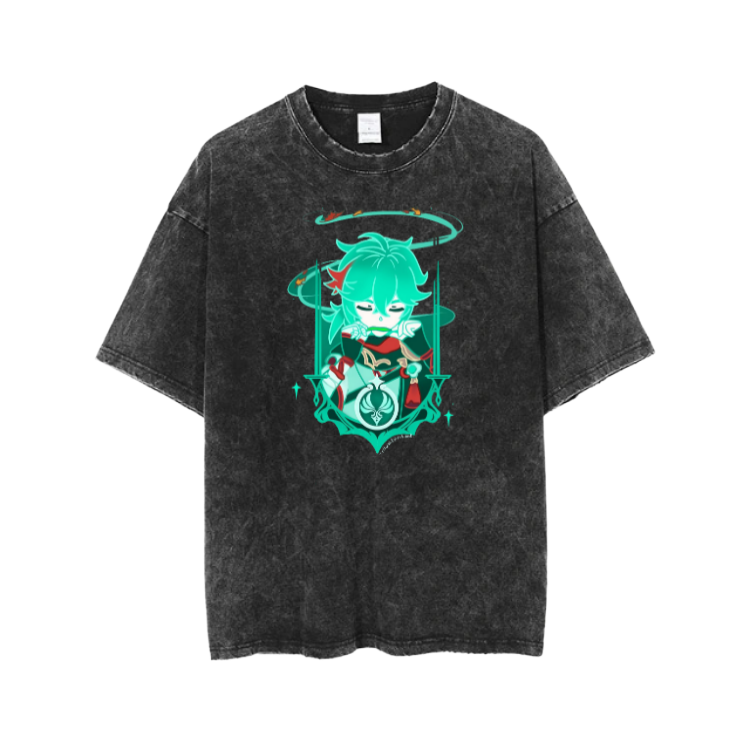 Genshin Impact Kaedehara Kazuha t- shirt Over Size Washed 3