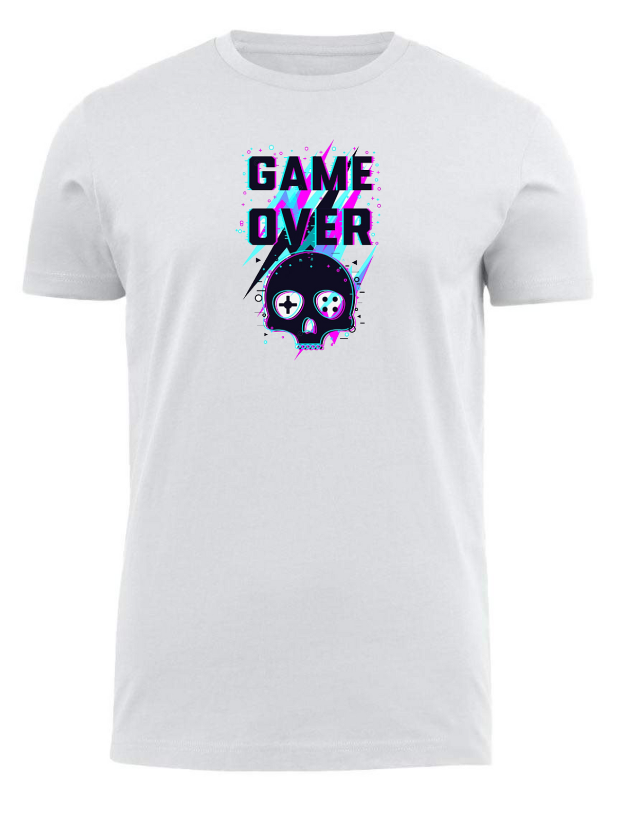 Text png GAME OVER t-shirt fit White