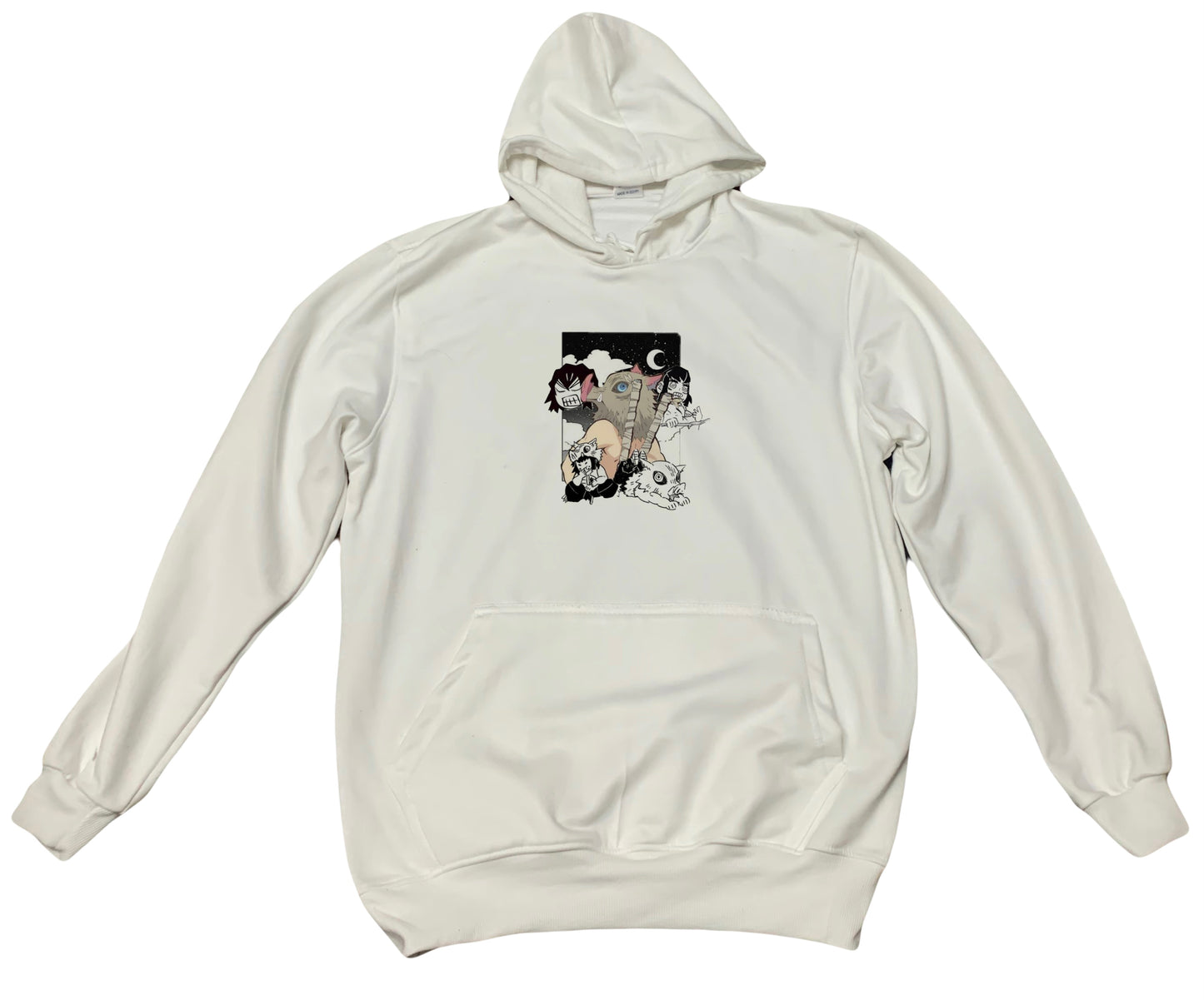 Anime Demon slayer nezuko tanjiro Oversize Hoodie White 3
