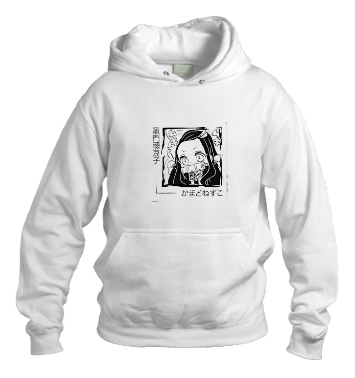 Anime Demon slayer nezuko tanjiro Oversize Hoodie White 1