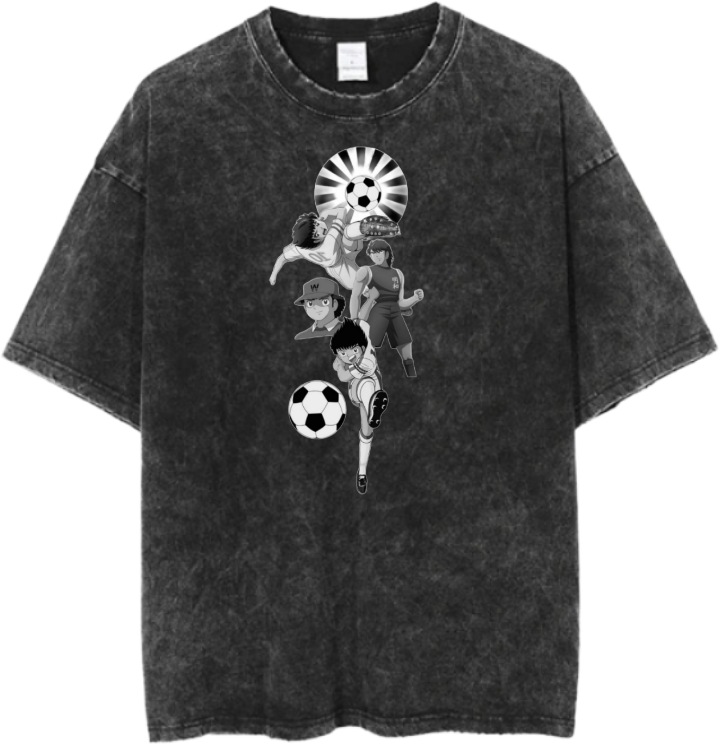 Captain Tsubasa t- shirt Over Size Washed 3