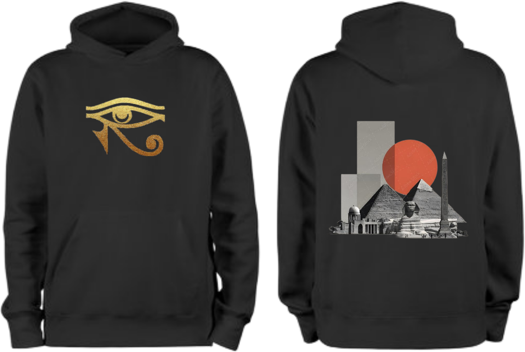Egypt Over Size hoodie Black Back 3