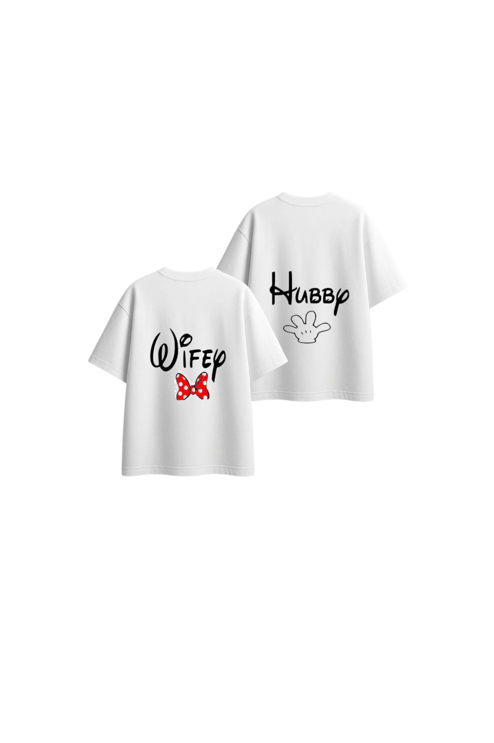 VaIentine coupIe t- shirt White Cables Back 3