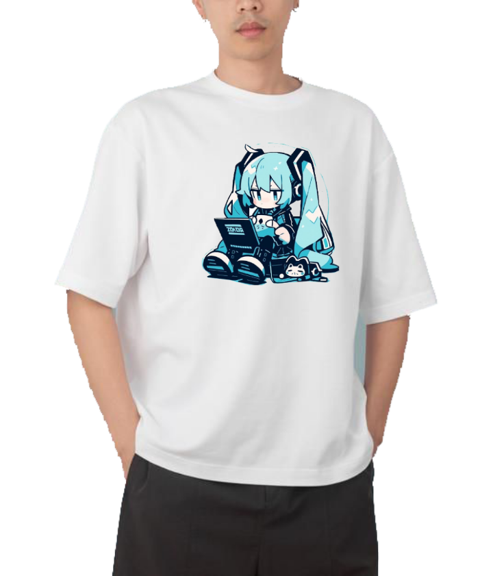 Hatsune Miku t- shirt One Size White 3