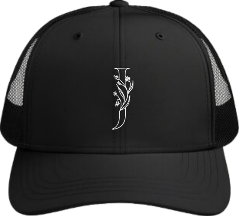 vector letter Baseball cap Black J 3
