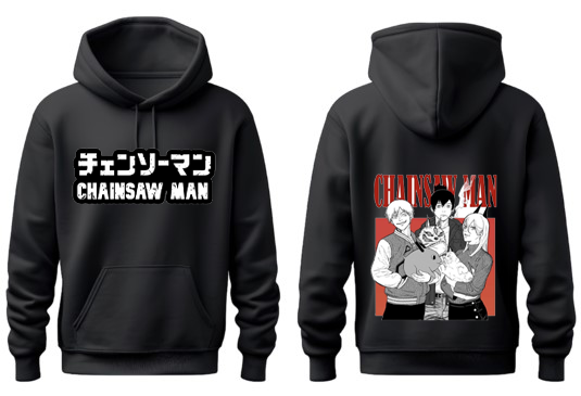 Chainsaw Man One Size hoodie Black Back 3