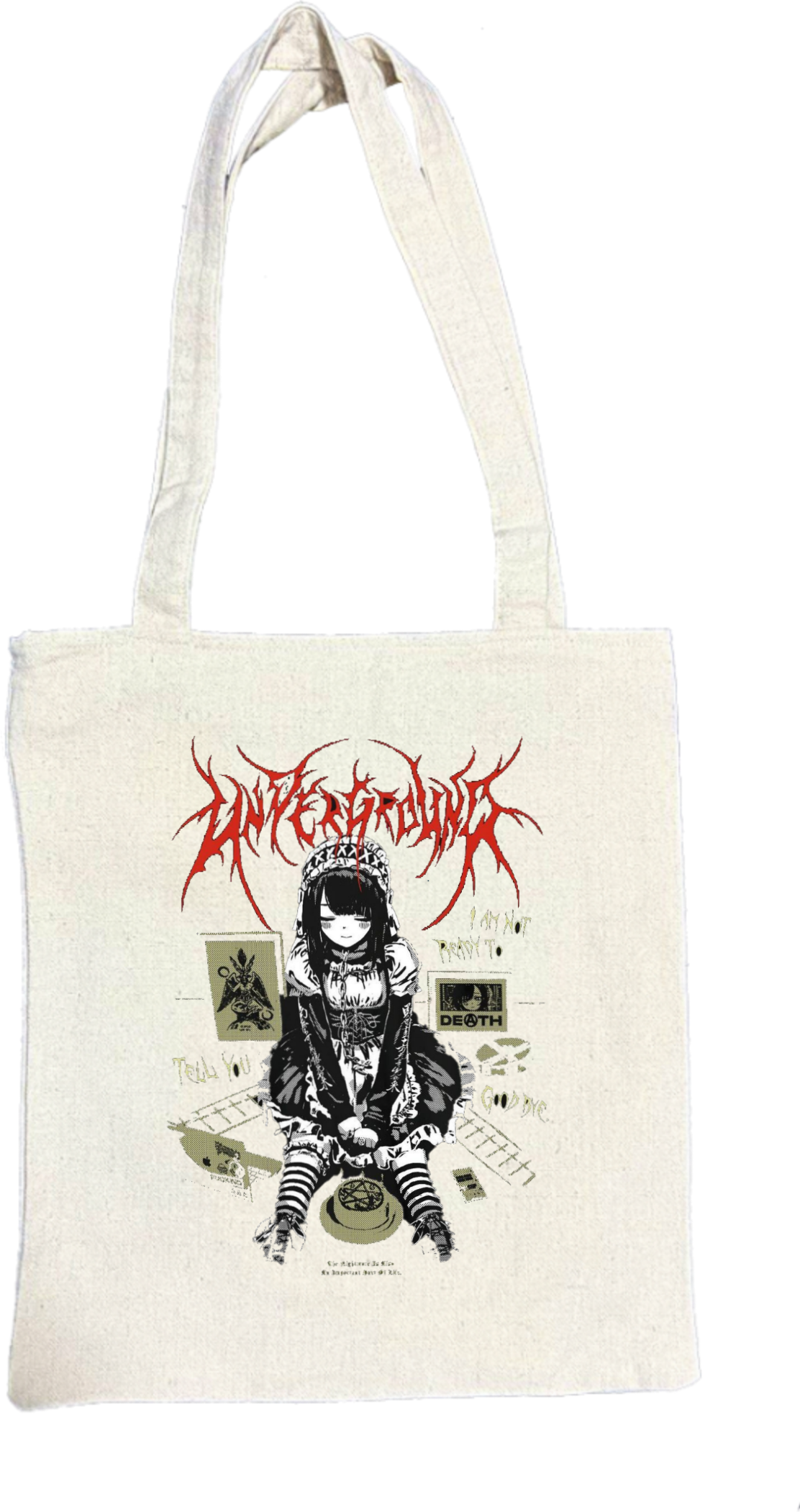 Goth tote bag Beige 3