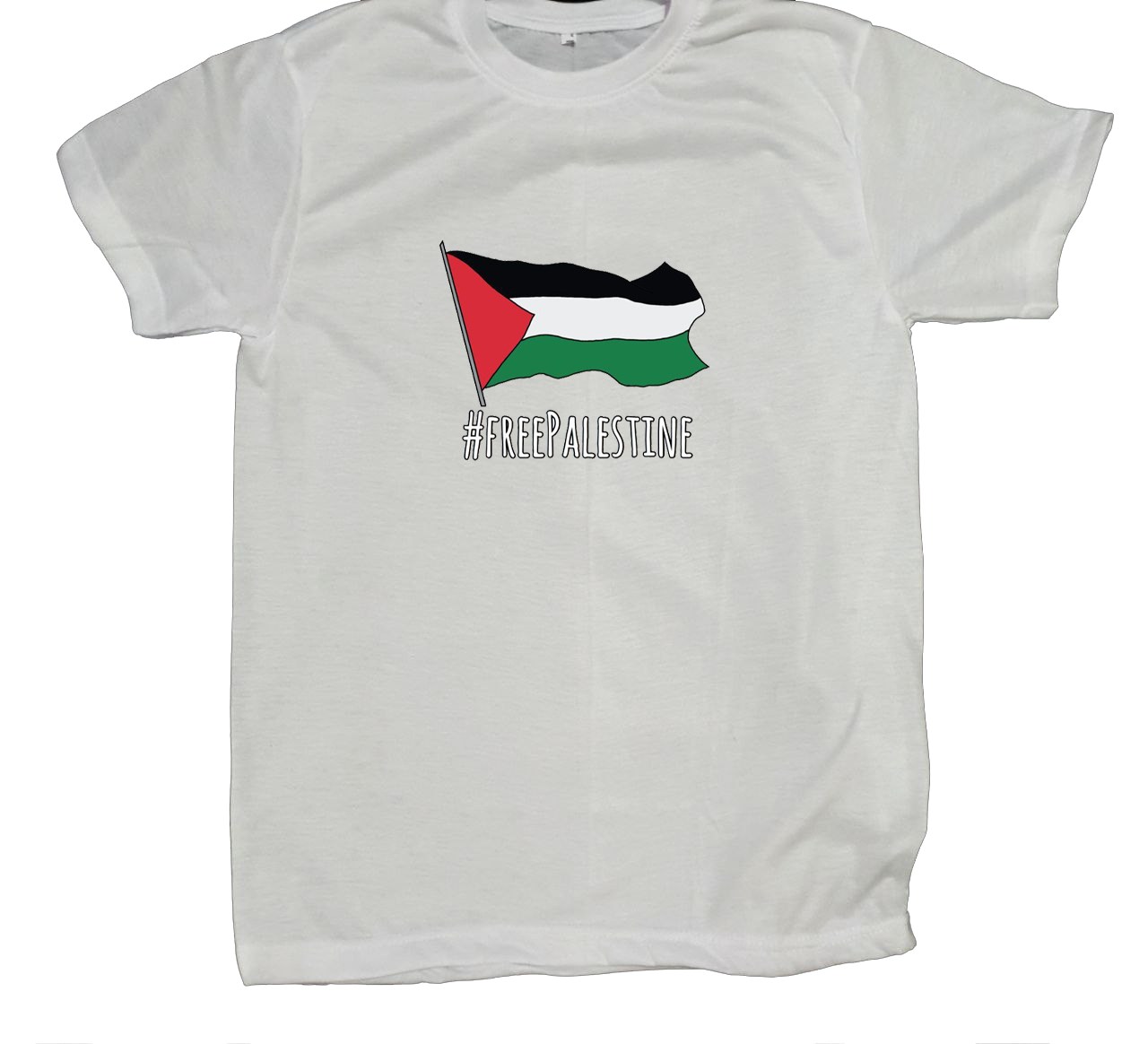 Palestine t- shirt fat White 3