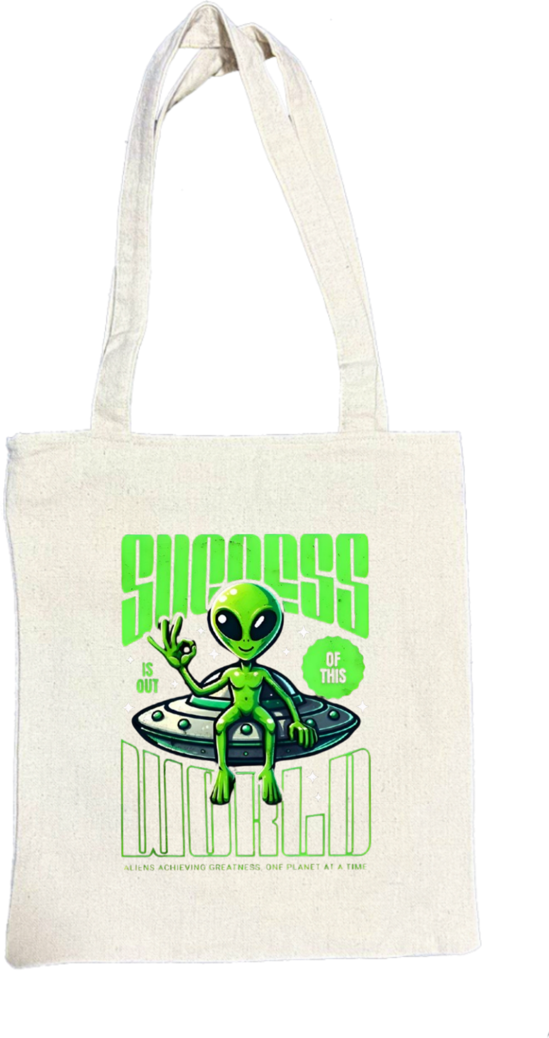 aliens tote bag Beige 3