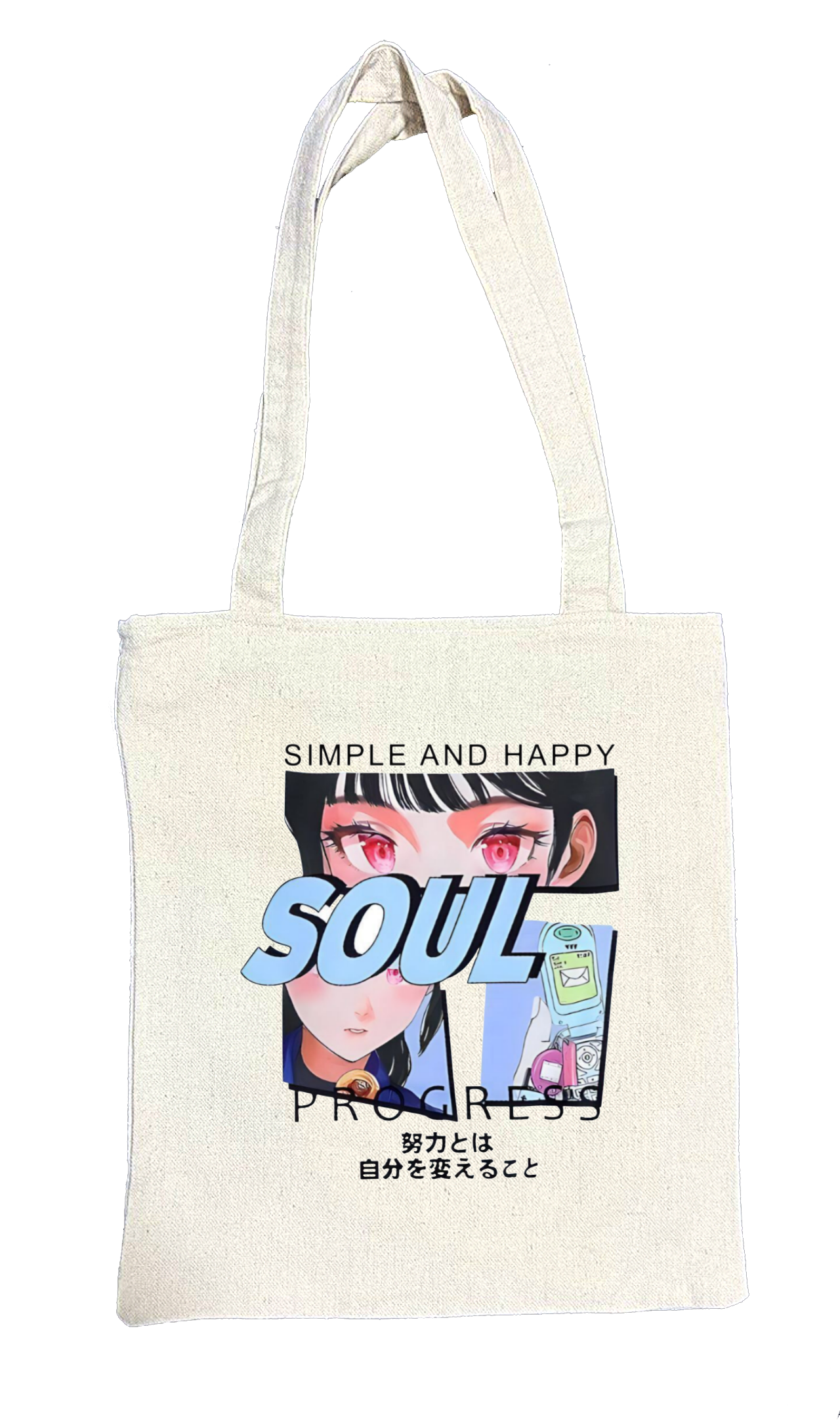 RANDOM ANIME GIRL tote bag Beige 3