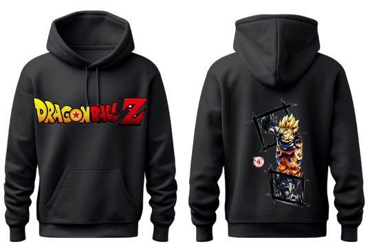 Dragon Ball One Size hoodie Black Back 3
