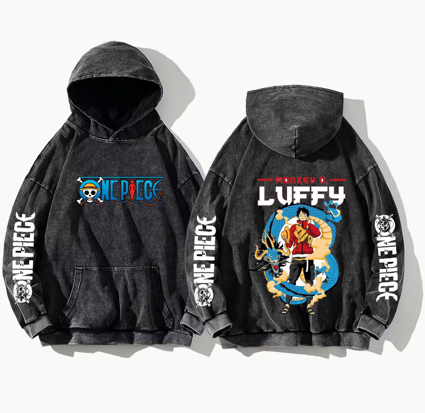 one piece One Size hoodie Washed Back 3