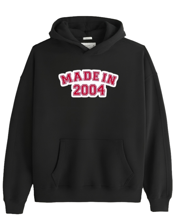 age Oversize Hoodie Black 2004