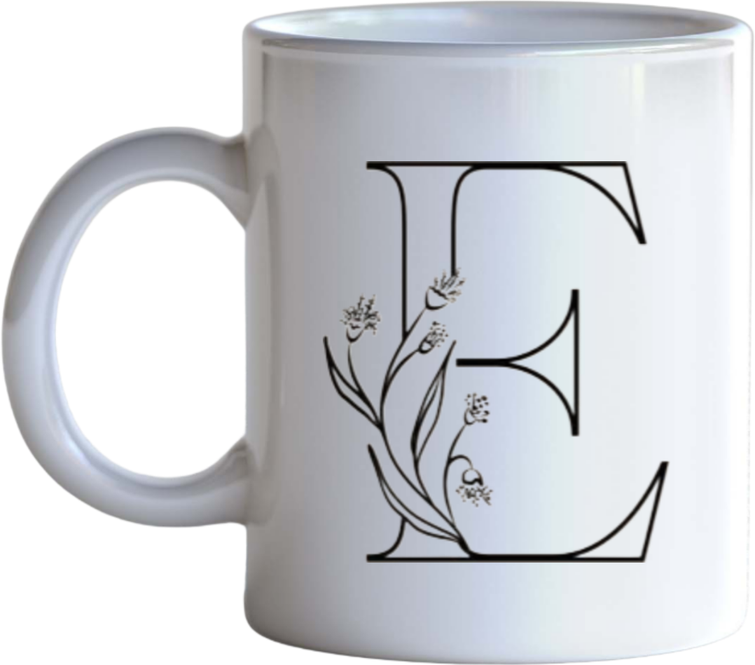 vector letter Mug E 3