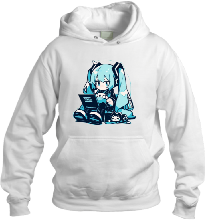 Hatsune Miku One Size hoodie White 3