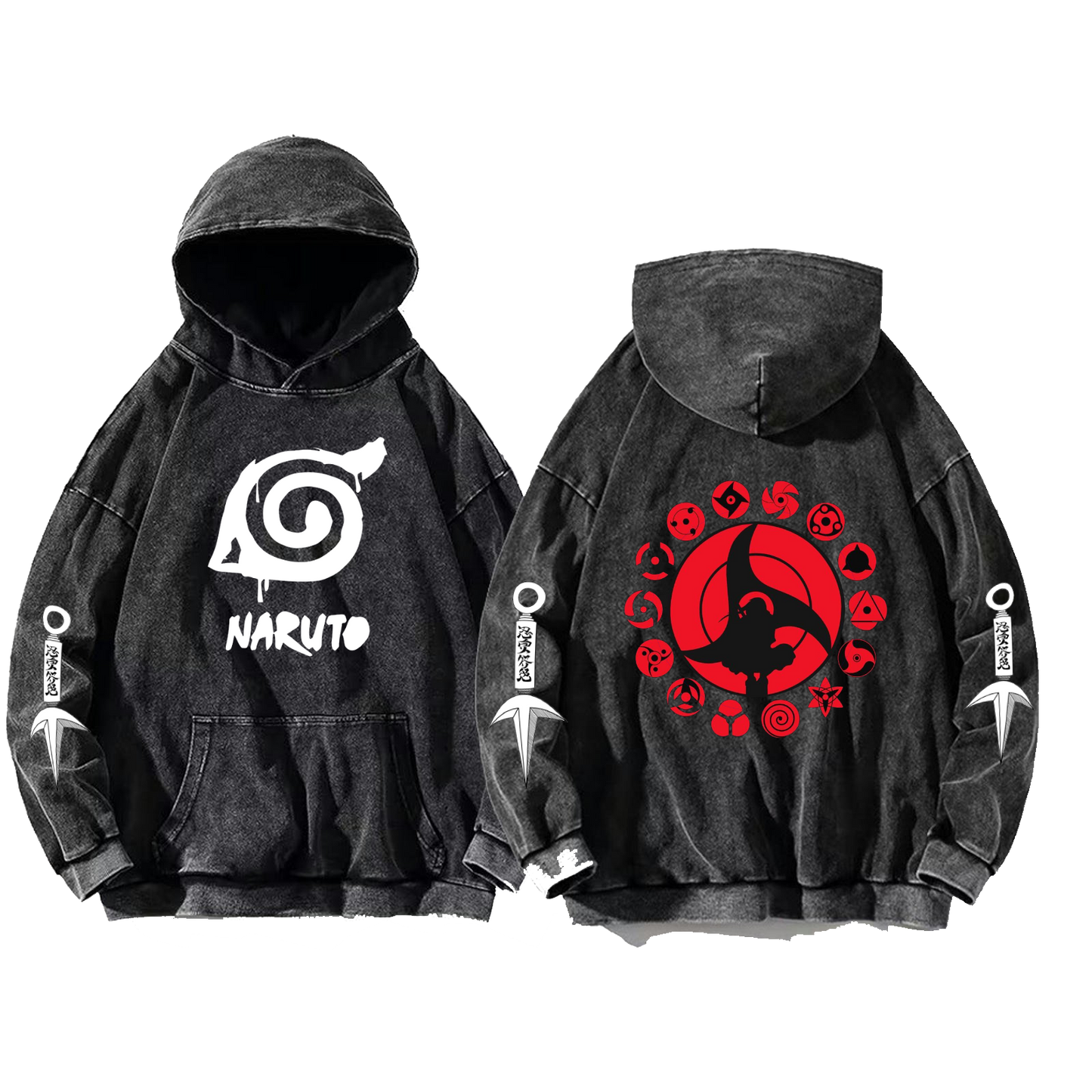 Naruto Shippuden One Size hoodie Washed Back 3