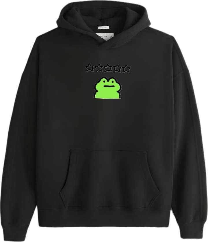 Frog Oversize Hoodie Black 3