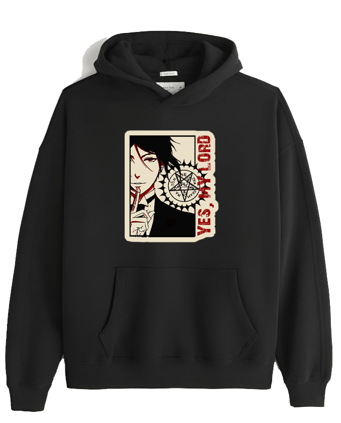 black butler One Size hoodie Black 3